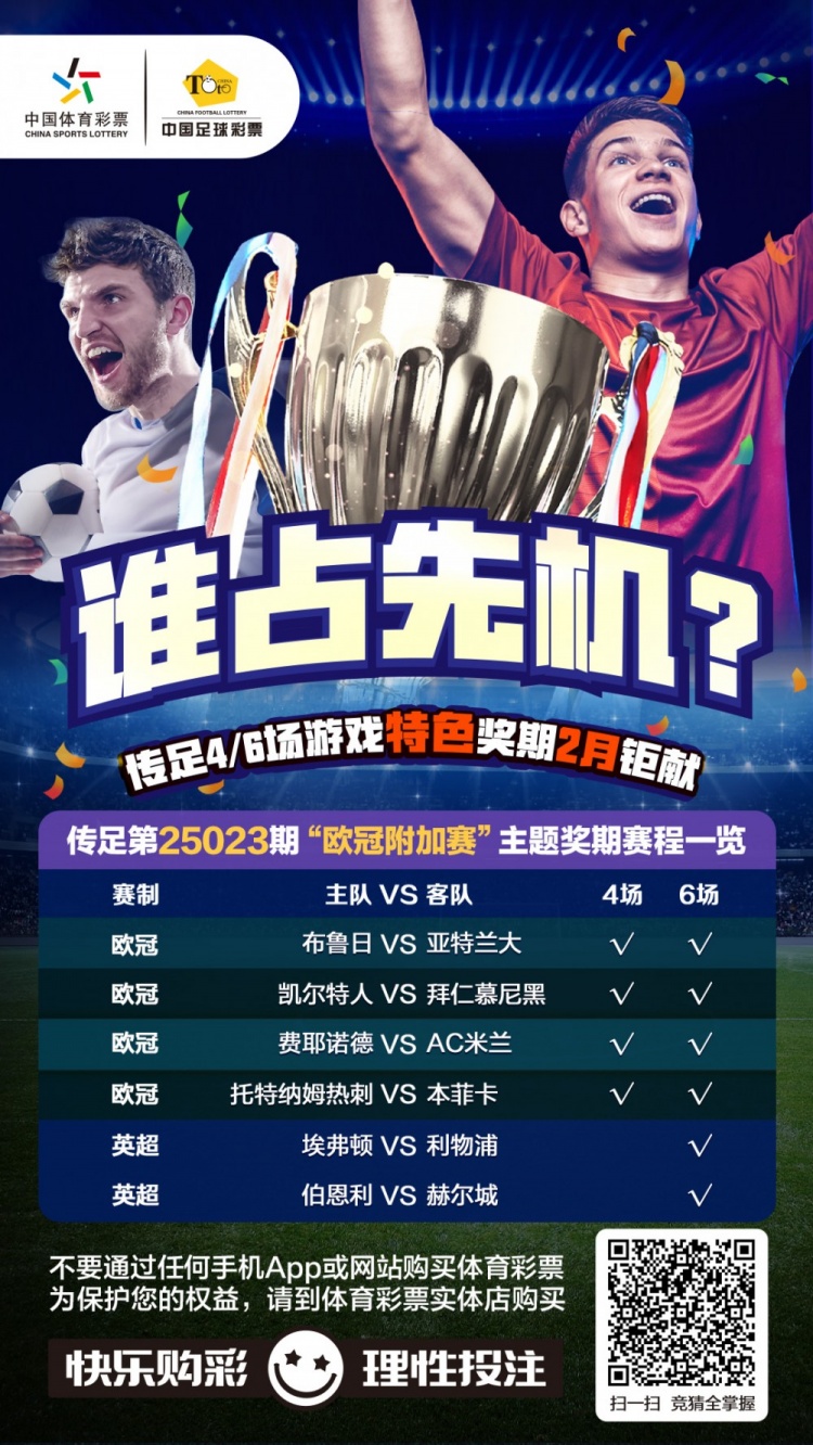  誰(shuí)占先機？！傳足特色獎期第25023期聚焦歐冠附加賽