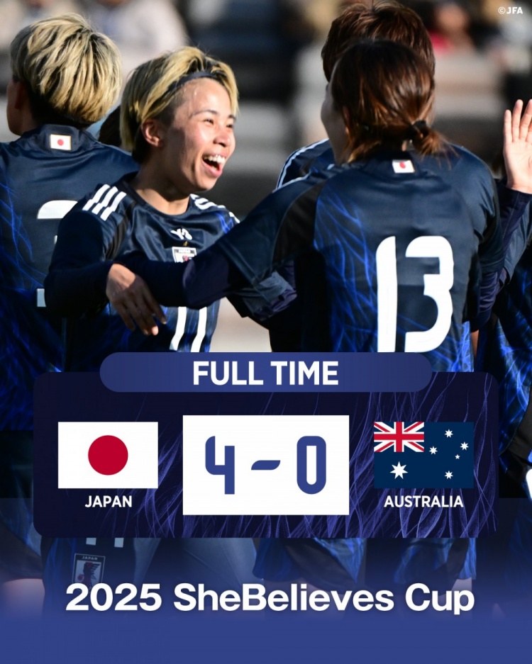  熱身賽日本女足4-0澳大利亞女足，田中美南2射1傳&長(cháng)谷川唯任隊長(cháng)