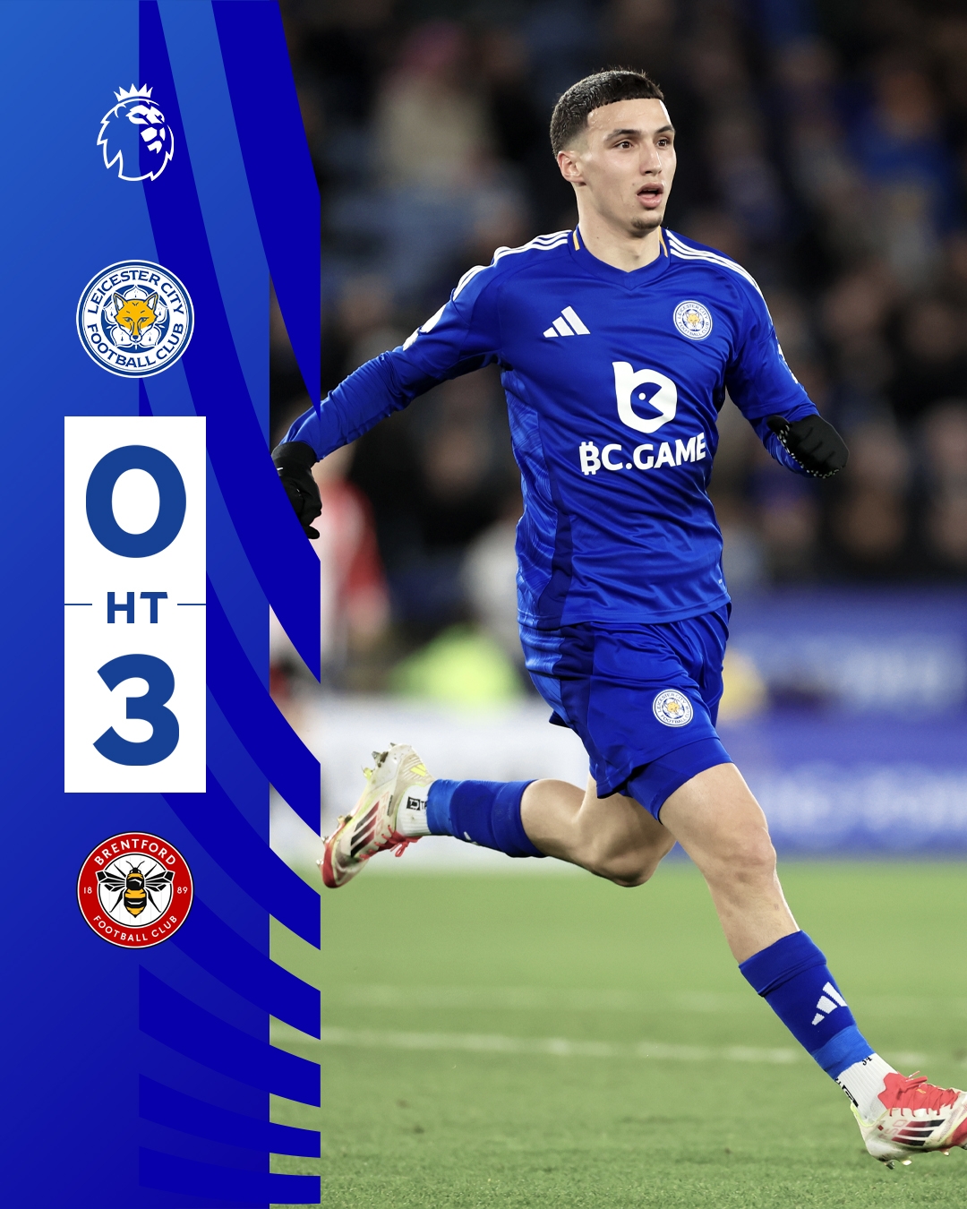  半場(chǎng)0-3！萊斯特若不進(jìn)球輸球，將主場(chǎng)6連敗0進(jìn)球創(chuàng  )歷史最糟戰績(jì)