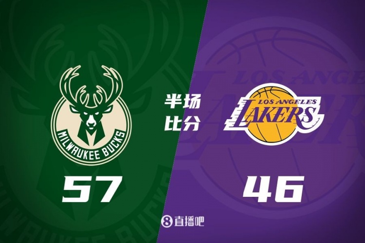  讓一套首發(fā)！布朗尼8分全隊最高 字母13+3 湖人半場(chǎng)落后雄鹿11分