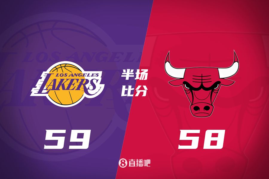  文森特壓哨三分&詹姆斯10+5+7！湖人半場(chǎng)反超公牛1分