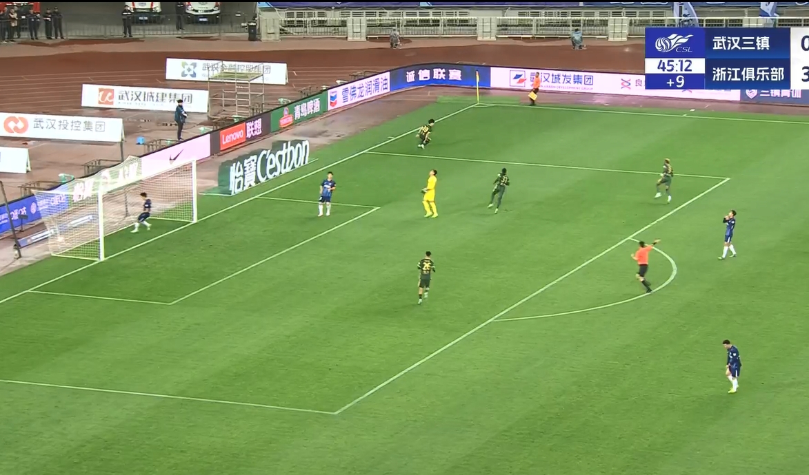  18歲王鈺棟中超處子球！三鎮后防白給，浙江半場(chǎng)4-0領(lǐng)先