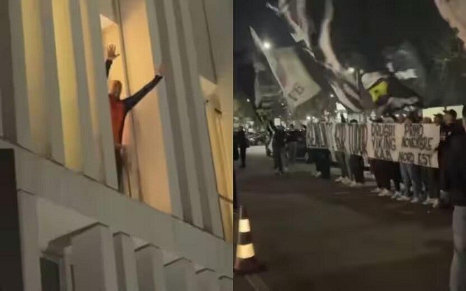  都體：尤文球迷來(lái)到酒店外支持新主帥，圖多爾向球迷們揮手致意
