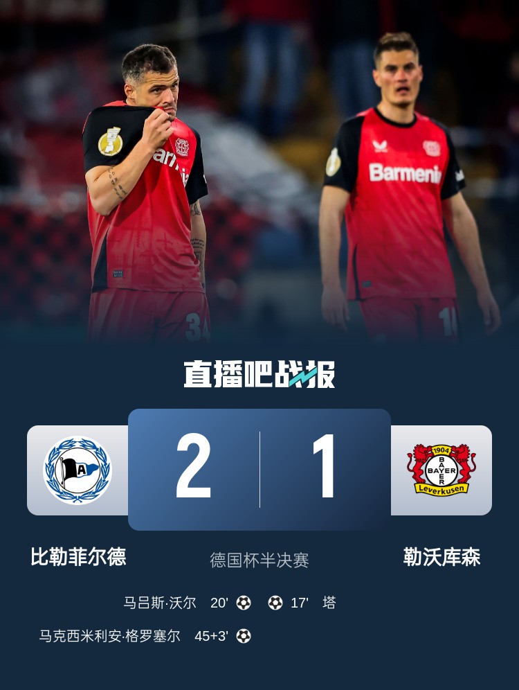  比勒菲爾德是史上第4支晉級德國杯決賽的德丙球隊，此前3隊未奪冠